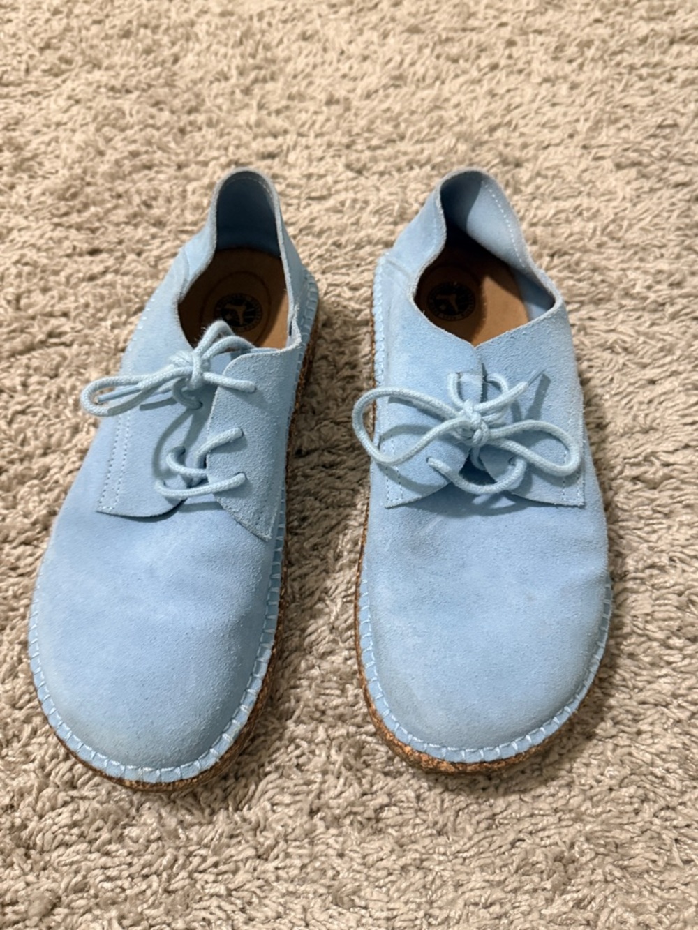 Birkenstock Gary Sky Blue Suede  in 38